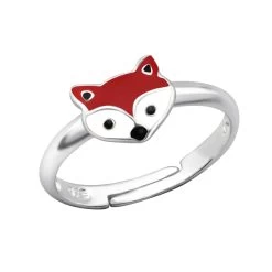 Bague Tête De Renard En Argent Pour Enfant