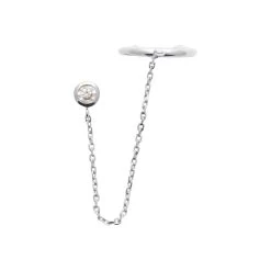 Boucle D’oreille Argent Et Chaine