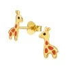 Boucles D’oreilles Girafe Plaqué Or