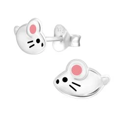 Boucles D’oreilles Petite Souris En Argent