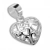 Pendentif Coeur Avec Coeurs Découpés En Argent
