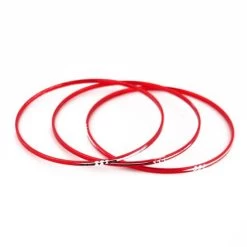 Lot De 3 Bracelets Rigides Gravés Rouge Carry