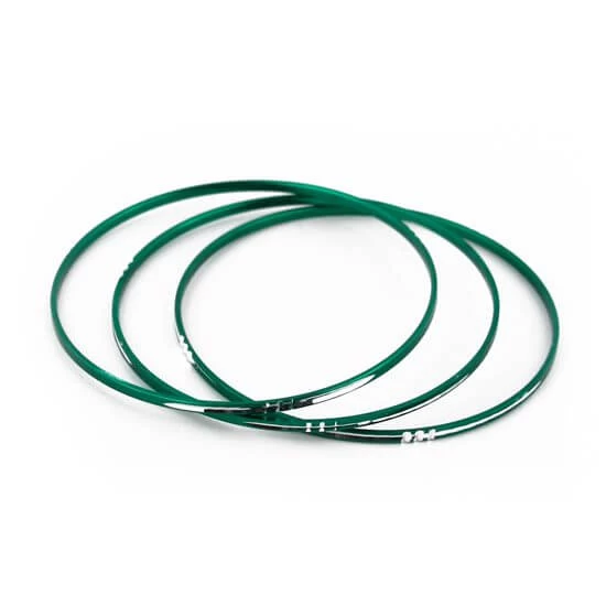 Lot De 3 Bracelets Rigides Gravés Vert Carry