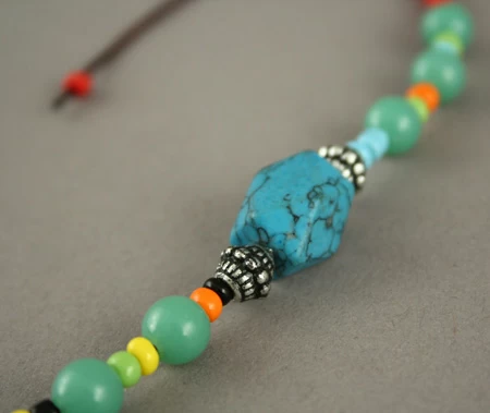 Collier Ethnique Pierres Et Métal Argenté Amalia – Image 7