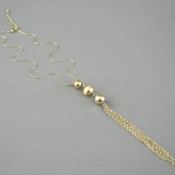 Collier Fine Chaine Avec Boules Angéline Or
