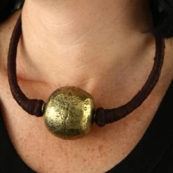 Collier Boule Anthyme Doré