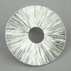 Pendentif Rond Métal Argenté Assa