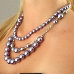 Collier 3 Rangs De Perles Athenais Bleu