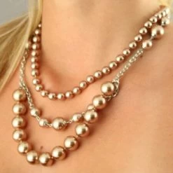 Collier 3 Rangs De Perles Athenais Doré