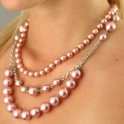 Collier 3 Rangs De Perles Athenais Rose