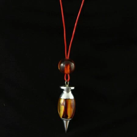 Collier Métal Et Résine Ambre Audélia Ambre – Image 2