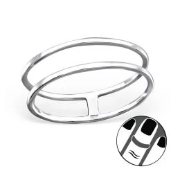 Bague De Phalange Argent Double