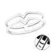 Bague De Phalange Double V En Argent