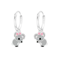 Boucles D’oreilles Anneau Koala En Argent