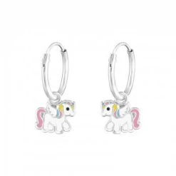 Boucles D’oreilles Anneau Licorne Argent