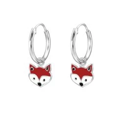 Boucles D’oreilles Anneau Renard En Argent