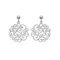 Boucles D’oreilles Argent Motifs Découpés