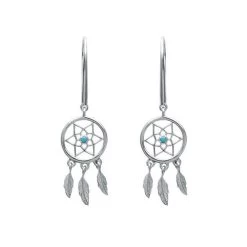 Boucles D’oreilles Attrape Rêve En Argent