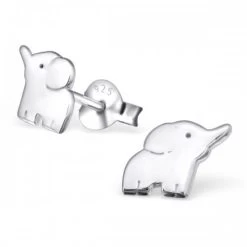 Boucles D’oreilles Eléphant Argent