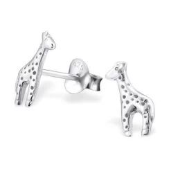 Boucles D’oreilles Girafe Argent