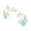 Boucles D’oreilles Licorne Girly En Argent