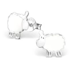 Boucles D’oreilles Petit Mouton Blanc