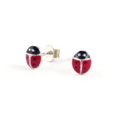 Boucles D’oreilles Coccinelle Argent