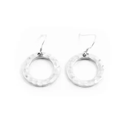 Boucles D’oreilles Argent Martelées Alexa