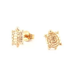 Boucles D’oreille Tortue Plaqué Or