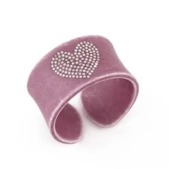 Bracelet Manchette Mauve Coeur Cathleen