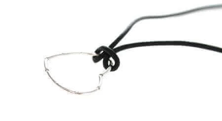 Collier Cuir Avec Coeur Argent Et Strass Incrustés Brenda – Image 5