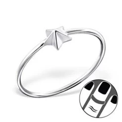 Bague De Phalange étoile Argent