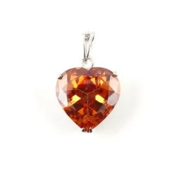 Pendentif Coeur En Verre Alicia Orange